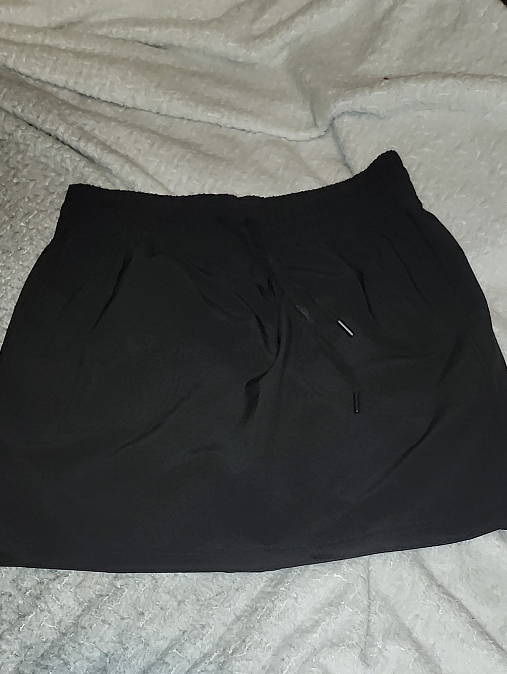 90 Degree By Reflex Black Elastic Waist Mini Skirt